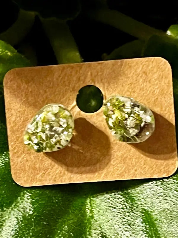 Alyssum Flower Resin Earrings - Jewelry