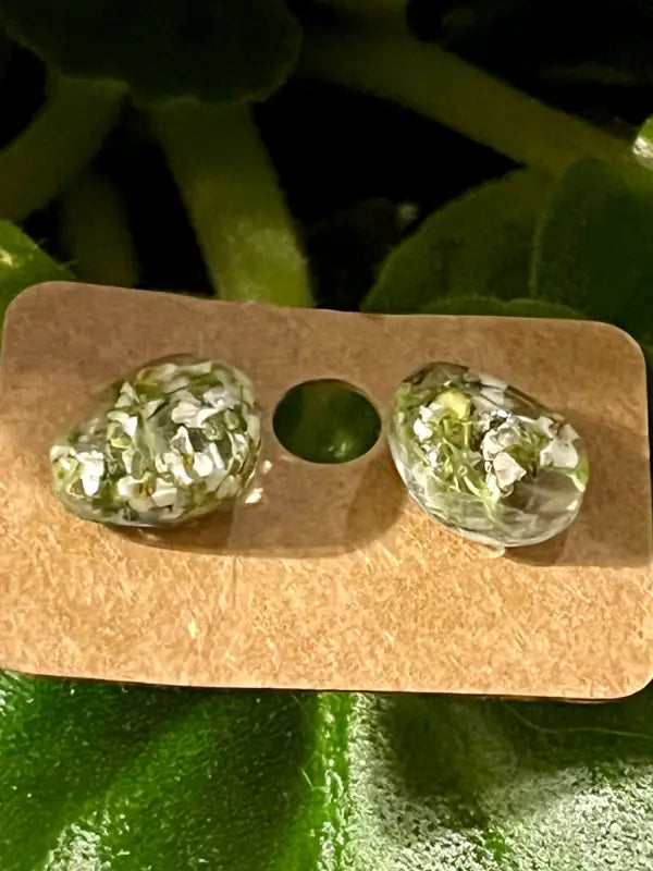 Alyssum Flower Resin Earrings - Jewelry