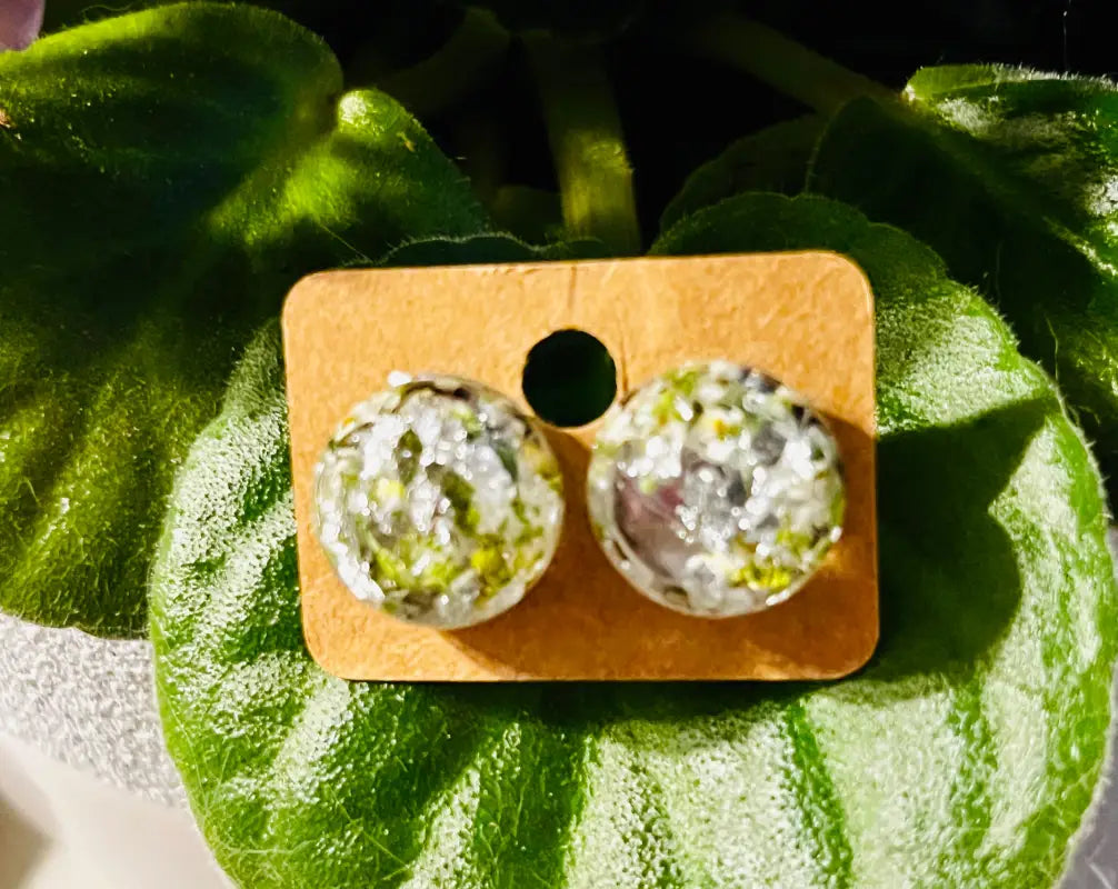 Alyssum Flower Resin Earrings - Jewelry