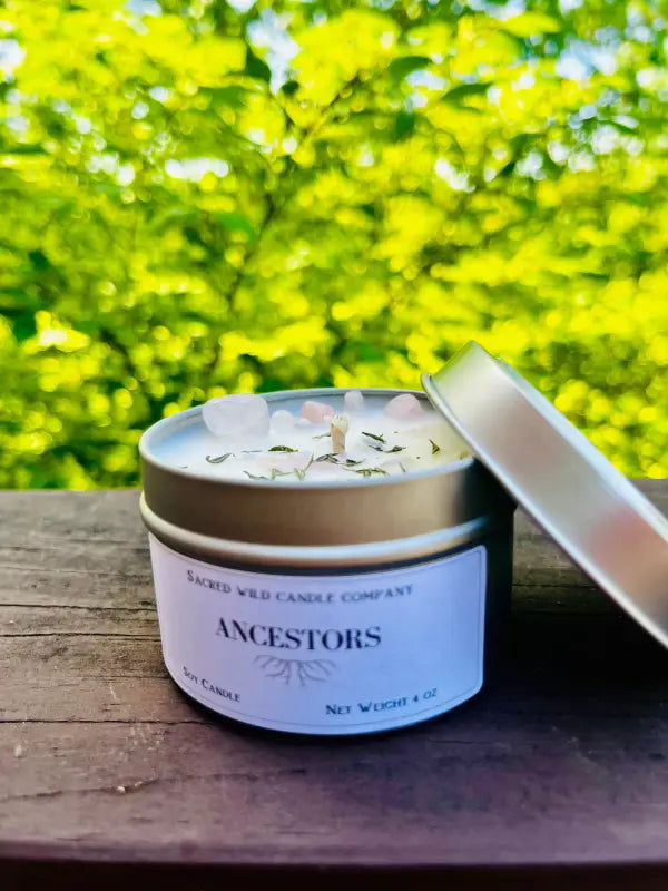 Ancestors - Large Tin. Net Weight: 8 oz. - Candles