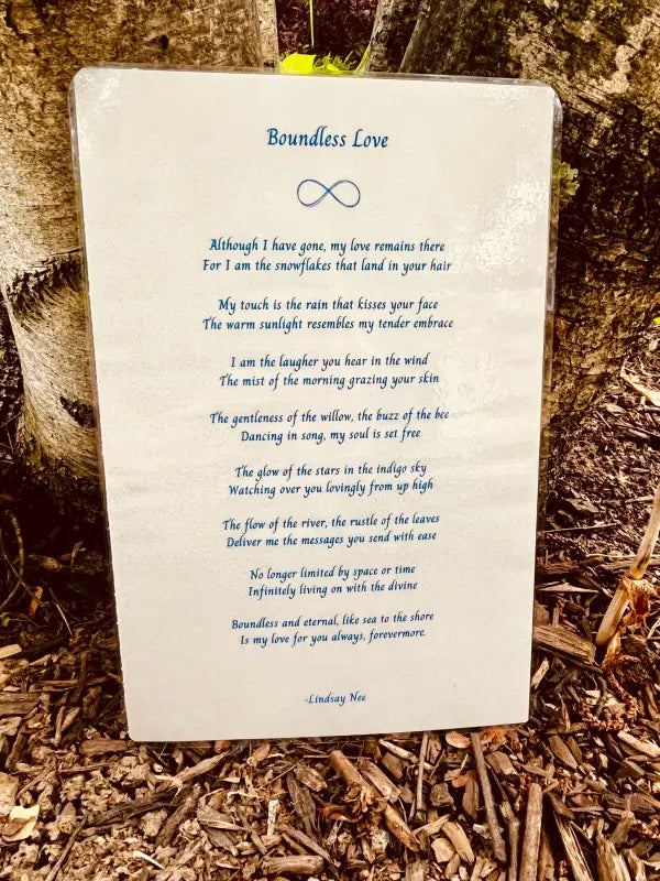 Boundless Love: Bereavement Candle and Poem - Candles