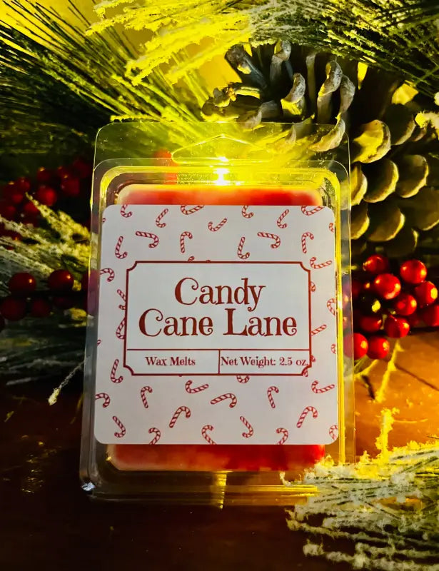 Candy Cane Lane - Wax Melts. Net Weight: 2.5 oz. Candles