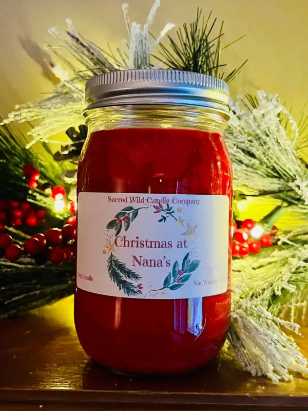 Christmas at Nanas - Large Jar. Net Weight: 15 oz. Candle