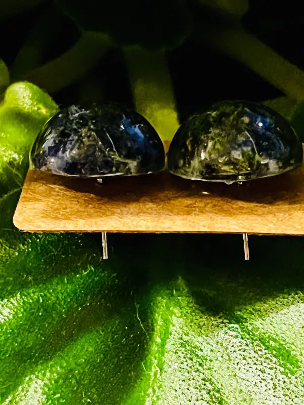 Forget me not earrings created with resin