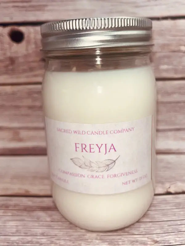 Goddess Freyja - Large Jar. Net Weight: 15 oz. Candle