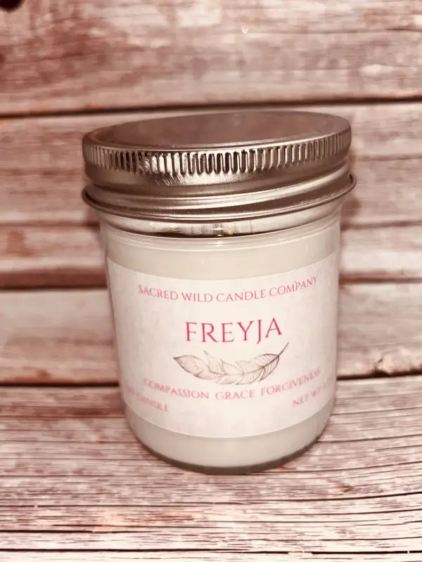 Goddess Freyja - Small Jar. Net Weight: 6 oz. Candle