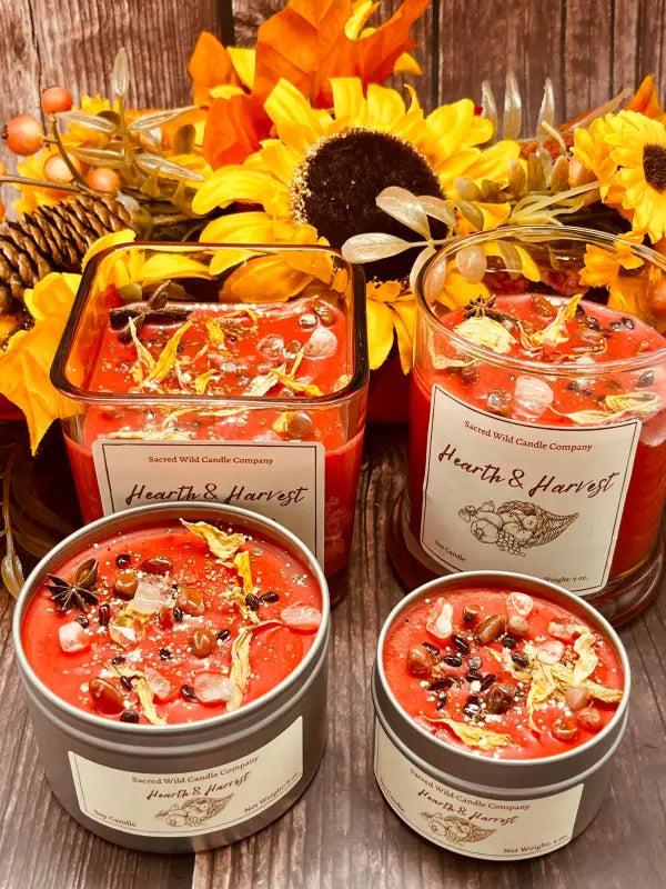 Hearth & Harvest (New Version). Gratitude and Abundance Candle. Shamanic Blessings. Farmers Market Fragrance. Thanksgiving. Harvest Candle.