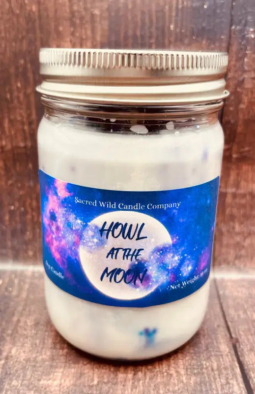 Howl at the Moon - Medium Jar with Lid. Net Weight: 11 oz. Candle