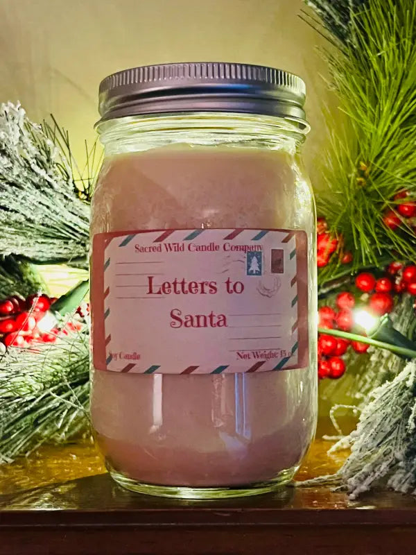 Letters to Santa - Large Jar. Net Weight: 15 oz. Candle