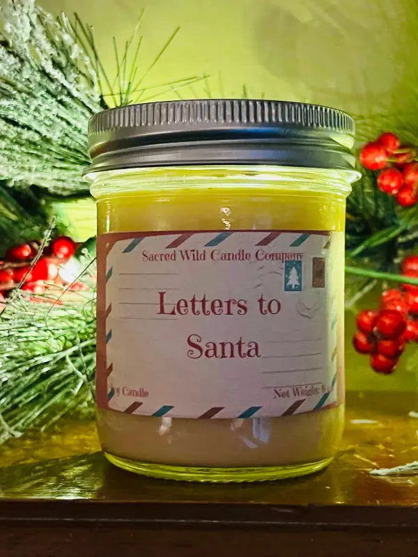 Letters to Santa - Small Jar. Net Weight: 6 oz. Candle