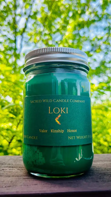 Loki - Medium Round Jar with Lid. Net Weight: 11 oz - Candles