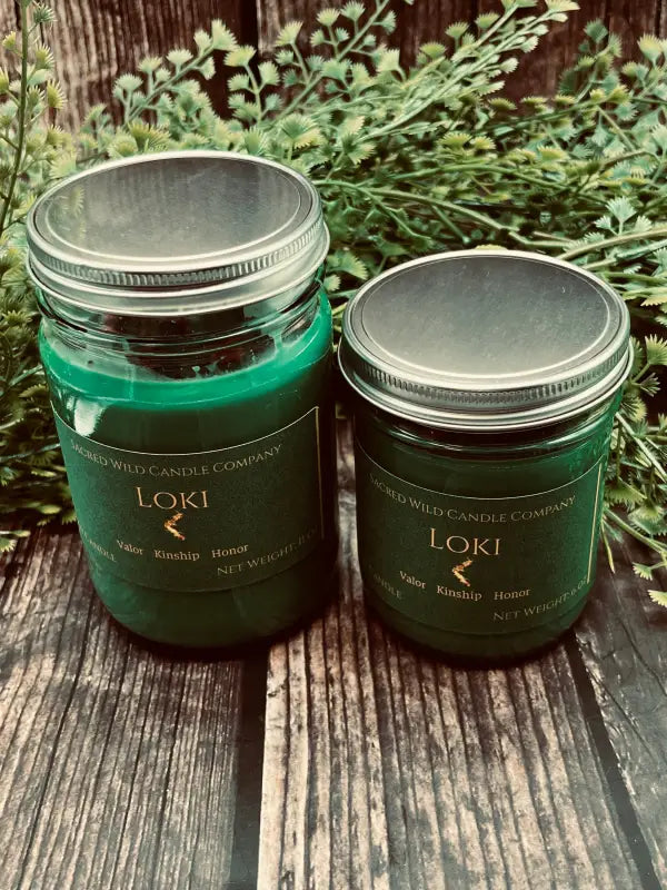 Loki - Medium Round Jar with Lid. Net Weight: 11 oz Candles