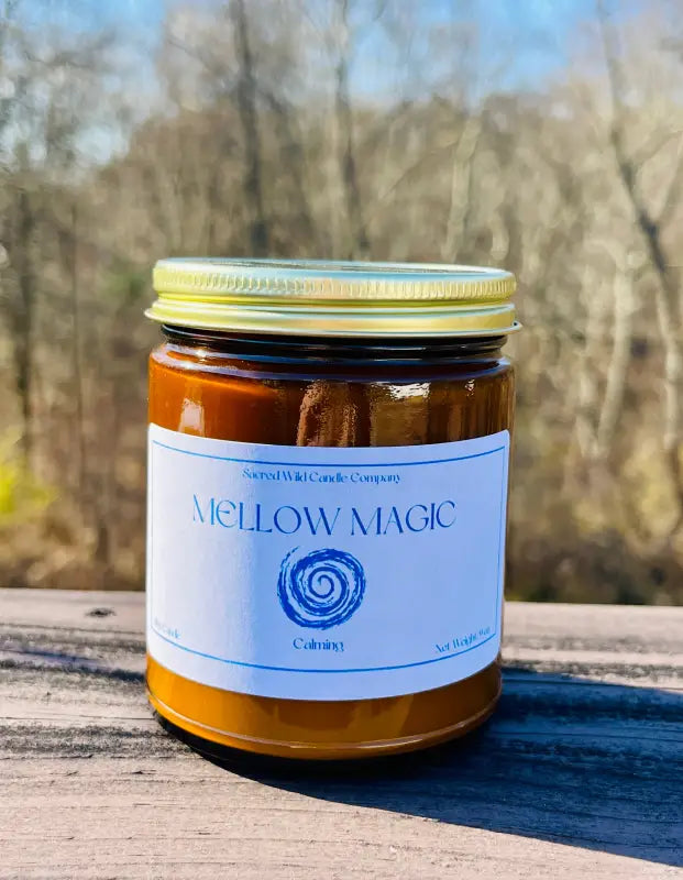 Mellow Magic - Medium with Lid. Net Weight: 9 oz Candles