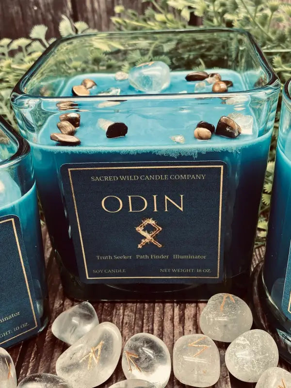 Odin - Large Square Jar. Net Weight: 18 oz Candles