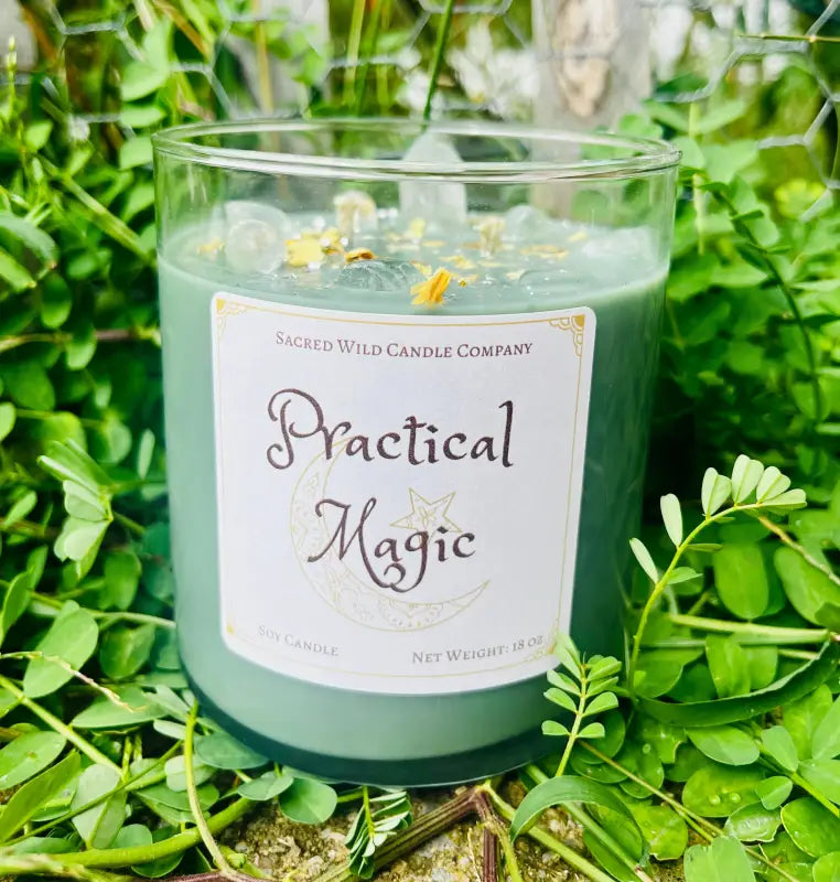 Practical Magic - Glass jar. Net Weight: 18 oz. - Candles