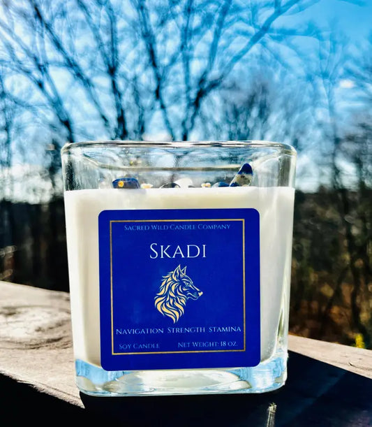 Skadi - Large Square Candle. Net Weight: 18 oz Candles