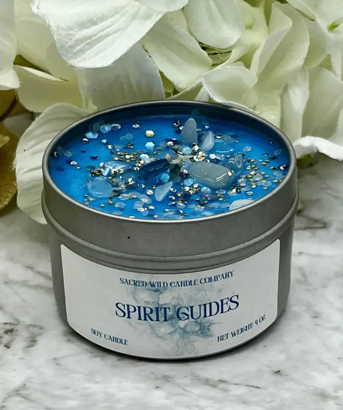 Spirit Guides - Small Tin. Net Weight: 4 oz. Candles