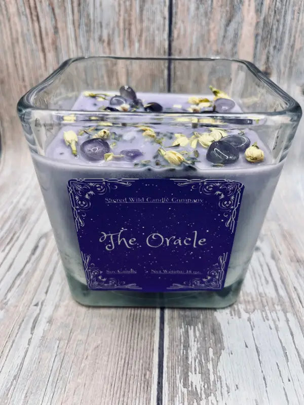 The Oracle - Large Square Jar. Net Weight: 18 oz. Candles