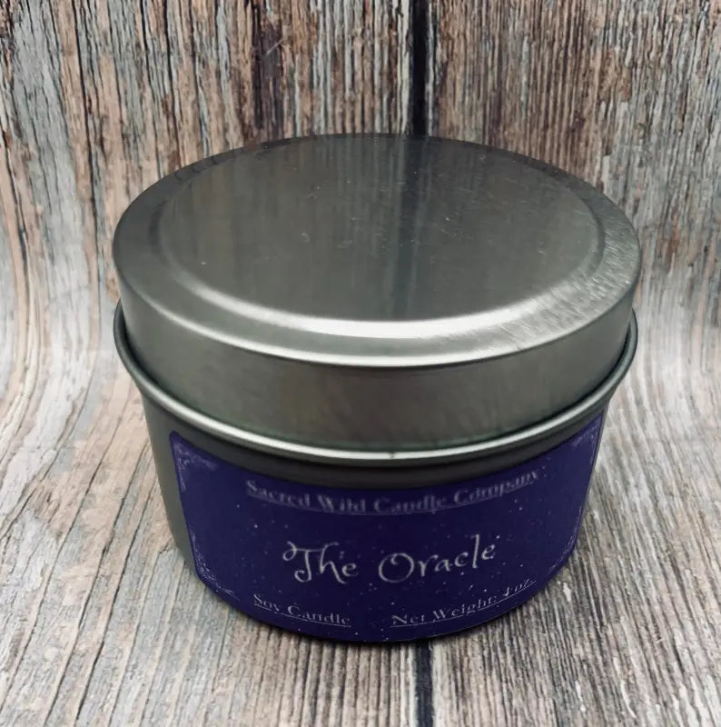 The Oracle - Small Tin. Net Weight: 4 oz. Candles