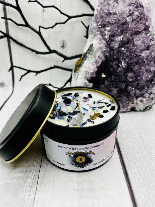 Transmutation: Inner Balance - Small Tin. Net Weight. 4 oz. Candles