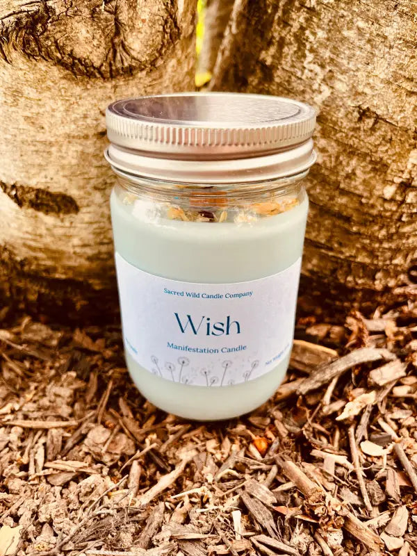 Wish Manifestation Candle - Medium Wooden Wick. Net Weight: 11 oz.