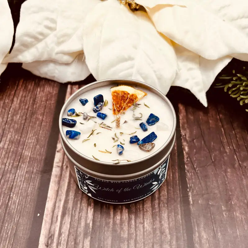 Witch of the Winter - Small Tin. Net Weight: 4 oz Candles